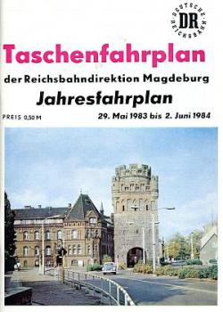Taschenfahrplan RBD Magdeburg 1983 / 1984