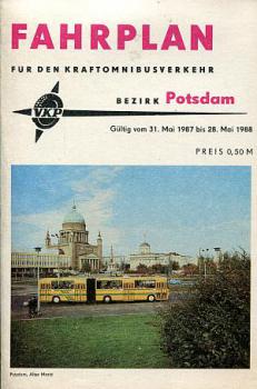 Fahrplan Kraftomnibusverkehr Bezirk Potsdam 1987 / 1988