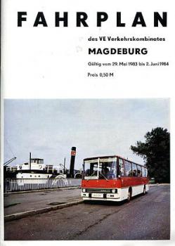 Fahrplan Verkehrskombinat Magdeburg 1983 / 1984