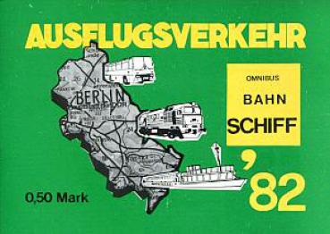 BVB Berlin Fahrplan Ausflugsverkehr 1982