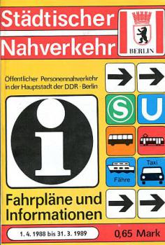 Städtischer Nahverkehr BVB Berlin 1988 / 1989
