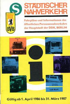 Städtischer Nahverkehr BVB Berlin 1986 / 1987