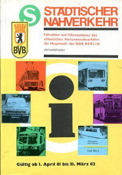 Städtischer Nahverkehr BVB Berlin 1981 / 1982