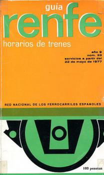 guia Renfe 1977 Kursbuch Spanien