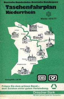 Taschenfahrplan Niederrhein 1976 / 1977