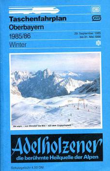 Taschenfahrplan Oberbayern 1985 / 1986