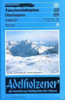 Taschenfahrplan Oberbayern 1986 / 1987