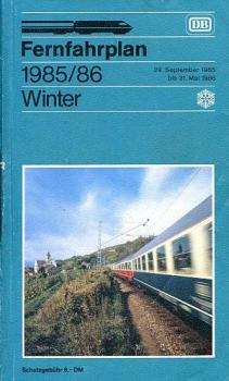 Fernfahrplan DB 1985 / 1986
