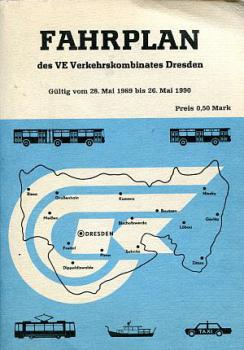 Fahrplan Verkehrskombinat Dresden 1989 / 1990