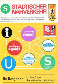 Fahrplan Städtischer Nahverkehr Berlin 1978 BVB