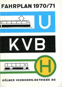 Fahrplan Kölner Verkehrsbetriebe 1970 / 1971