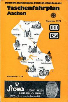 Taschenfahrplan Aachen 1974
