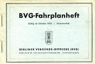 BVG Fahrplanheft 1954