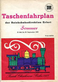 Taschenfahrplan RBD Erfurt 1979