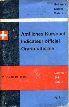 Kursbuch SBB Schweiz 1963