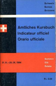 Kursbuch SBB Schweiz 1964