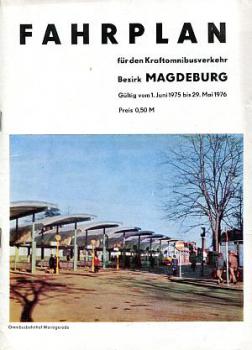 Fahrplan Kraftomnibusverkehr Magdeburg 1975 / 1976