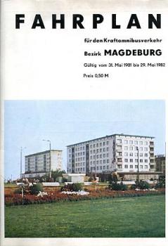 Fahrplan Kraftomnibusverkehr Magdeburg 1981 / 1982