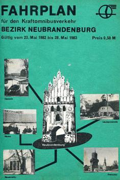 Fahrplan Kraftomnibusverkehr Neubrandenburg 1982 / 1983