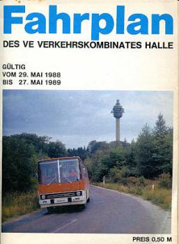 Fahrplan Verkehrskombinat Halle 1988 / 1989