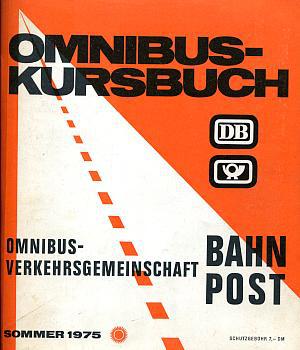 Omnibuskursbuch DB Bahn Post 1975