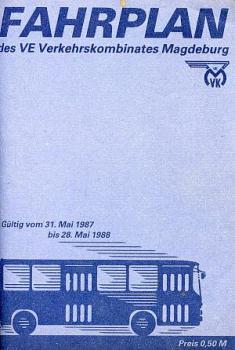 Fahrplan Verkehrskombinat Magdeburg 1987 / 1988