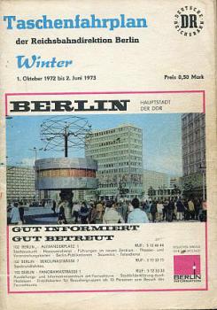 Taschenfahrplan RBD Berlin 1972 / 1973