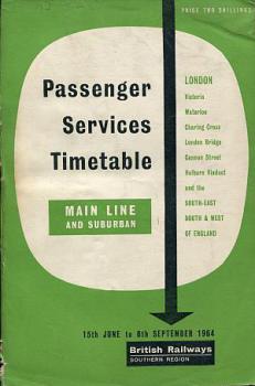 Timetable London Southern Region 1964