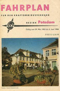 Fahrplan Kraftomnibusverkehr Bezirk Potsdam 1983 / 1984