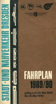 Fahrplan Nahverkehr Dresden 1989 / 1990