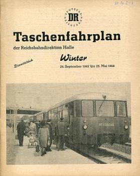 Taschenfahrplan RBD Halle 1967 / 1968