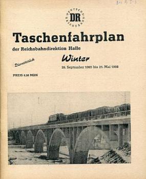 Taschenfahrplan RBD Halle 1965 / 1966