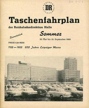 Taschenfahrplan RBD Halle 1965