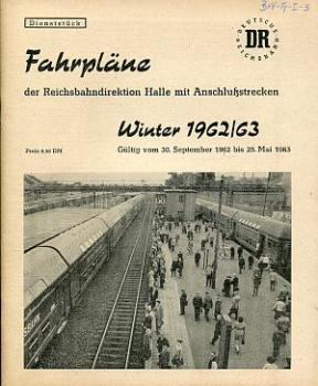 Taschenfahrplan RBD Halle 1962 / 1963