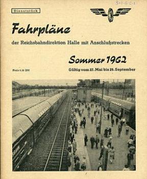 Taschenfahrplan RBD Halle 1962