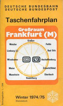 Taschenfahrplan Großraum Frankfurt (M) 1974 / 1975
