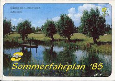 BVG Berlin Sommerfahrplan 1985