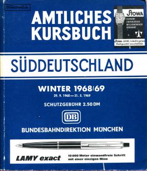 Kursbuch Süddeutschland 1968 / 1969