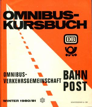 Omnibuskursbuch DB Bahn Post 1980 / 1981