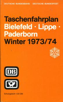 Taschenfahrplan Bielefeld – Lippe – Paderborn 1973 / 1974