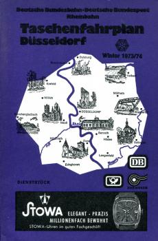 Taschenfahrplan Düsseldorf 1973 / 1974