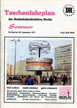 Taschenfahrplan Rbd Berlin 1971