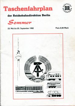 Taschenfahrplan Rbd Berlin 1982