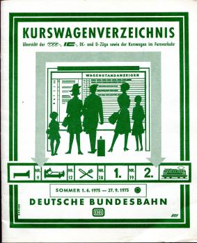 Kurswagenverzeichnis DB 1975