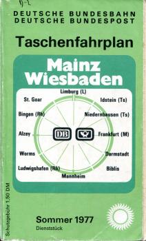 Taschenfahrplan Mainz Wiesbaden 1977