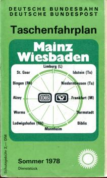 Taschenfahrplan Mainz Wiesbaden 1978