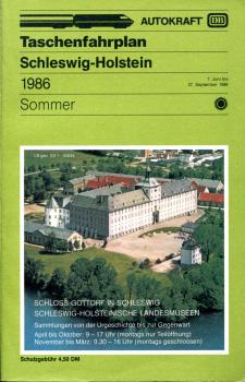 Taschenfahrplan Schleswig Holstein 1986