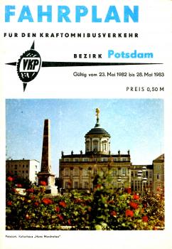 Fahrplan Kraftomnibusverkehr Bezirk Potsdam 1982 / 1983