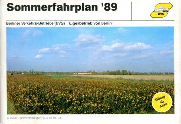 BVG Fahrplan 1989