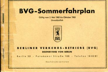 BVG Fahrplan 1963